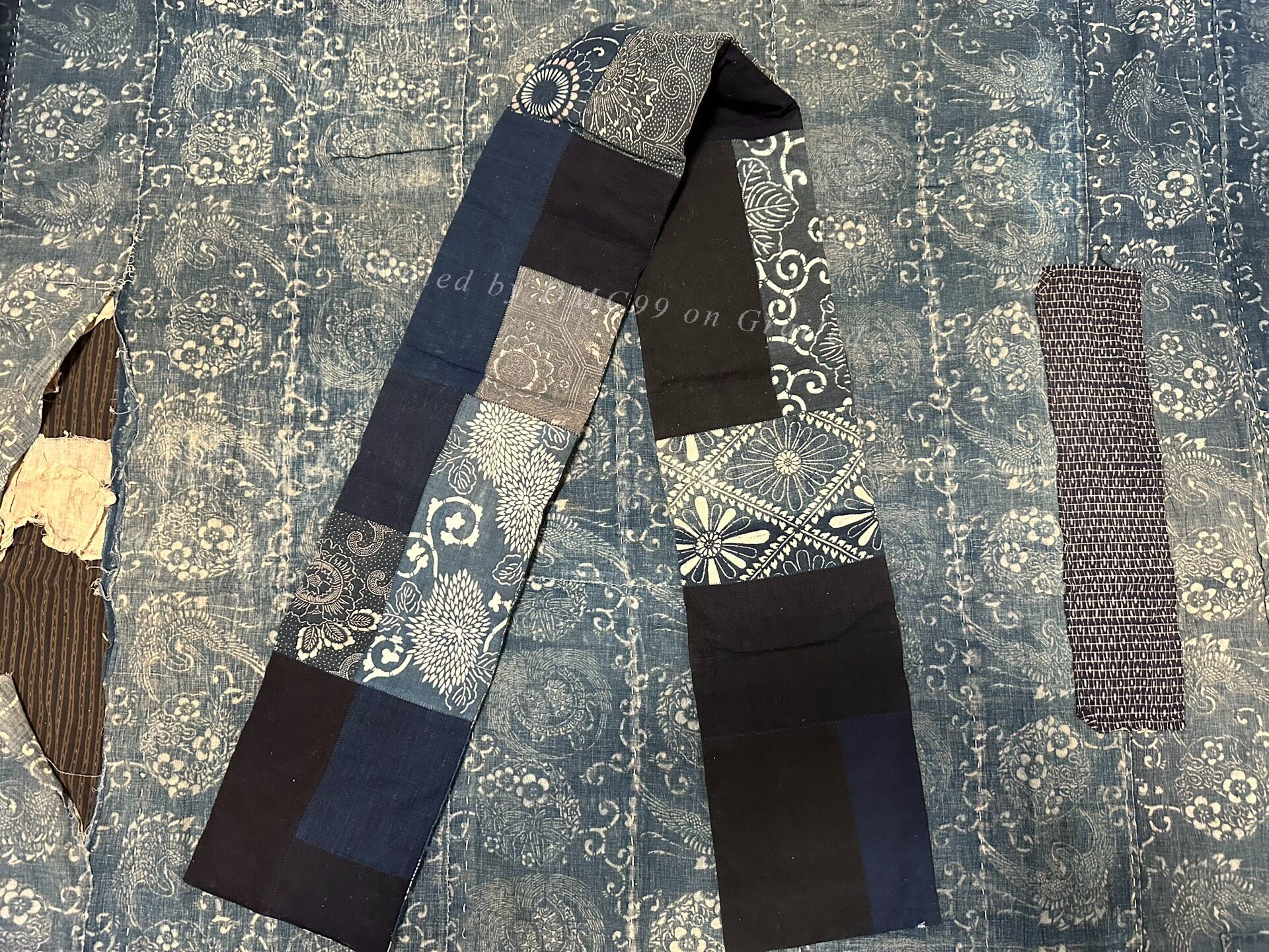 visvim Down Muffler Kofu Indigo — front