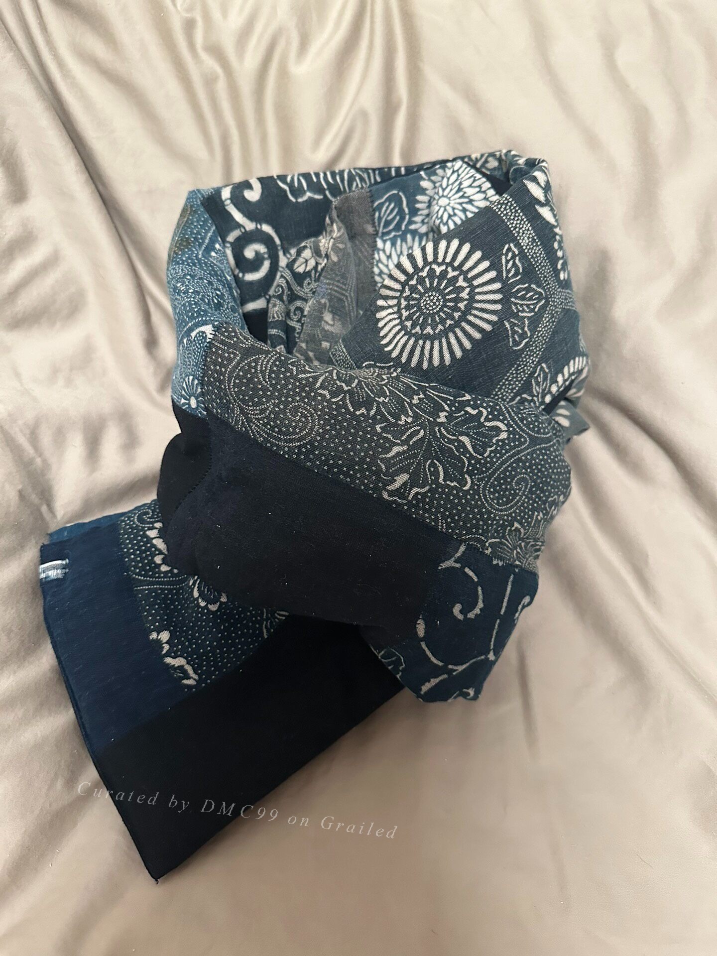 visvim Down Muffler Kofu Indigo — detail