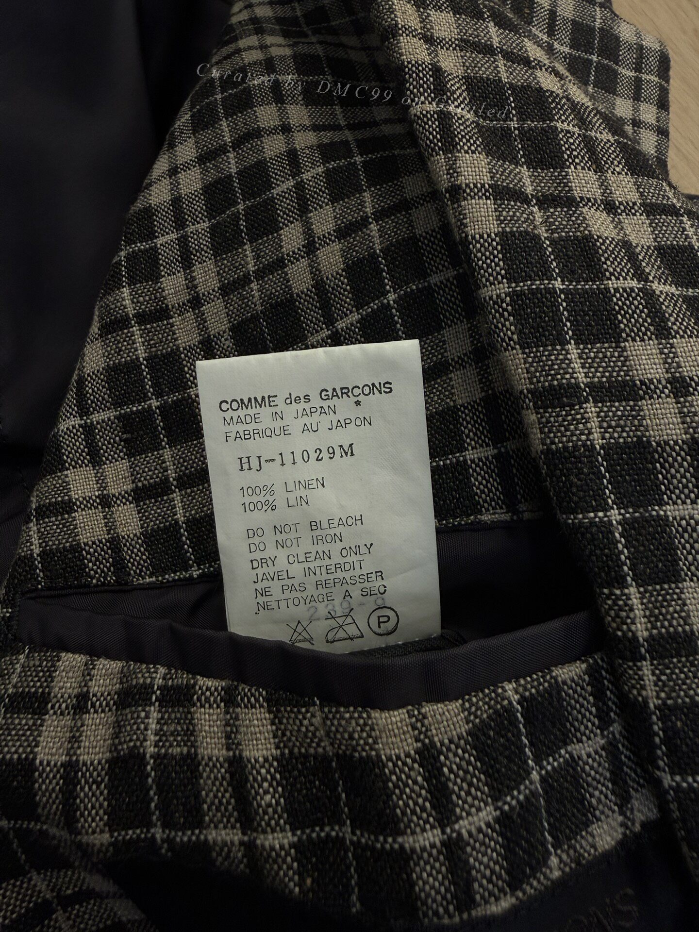 COMME des GARCONS Plaid Coat