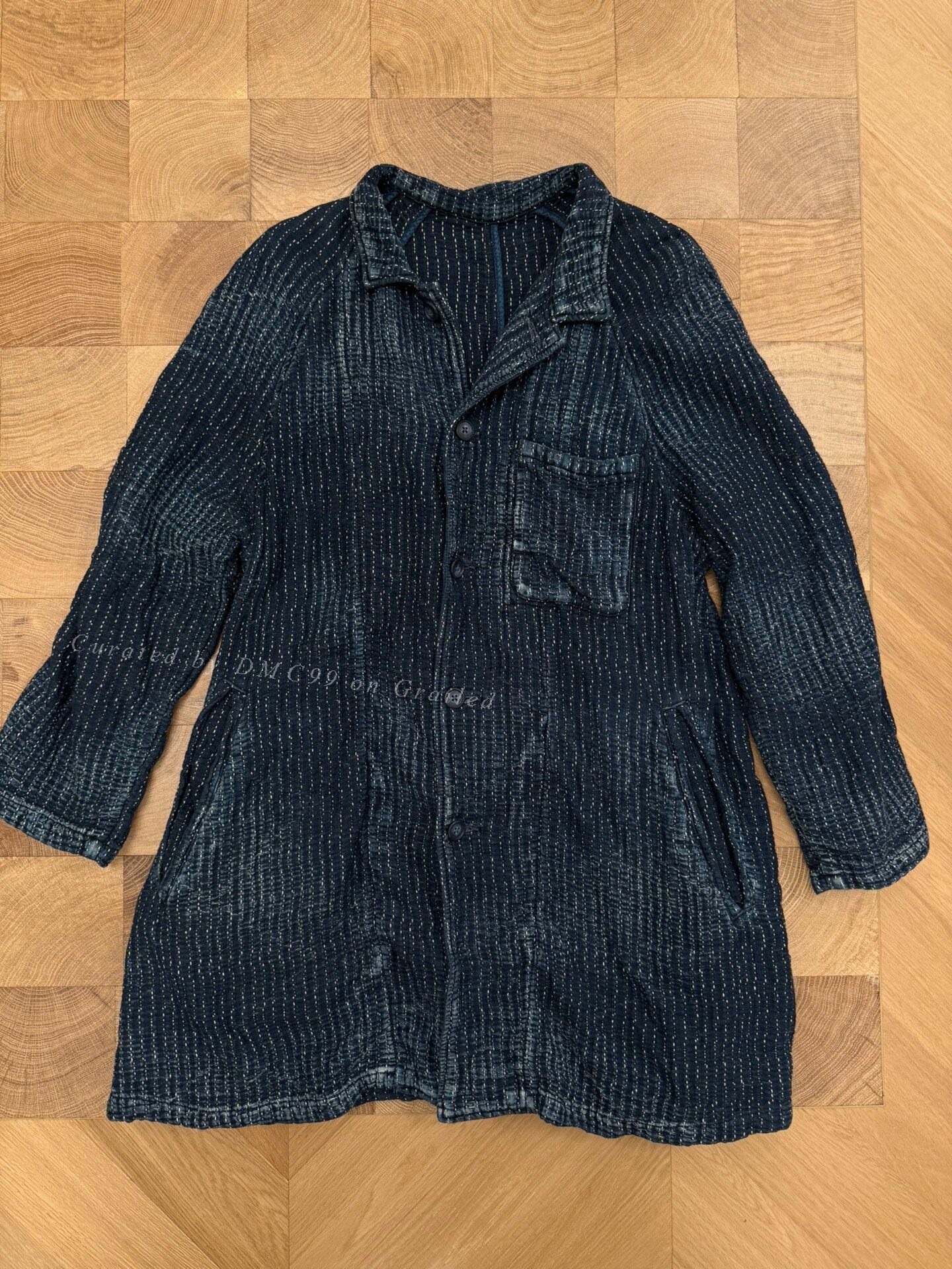 Porter Classic Indigo Sashiko Corduroy Jacket Coat