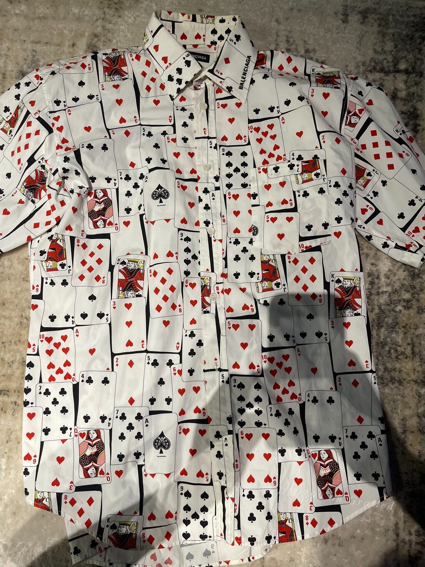 Balenciaga Poker Short-Sleeve Shirt