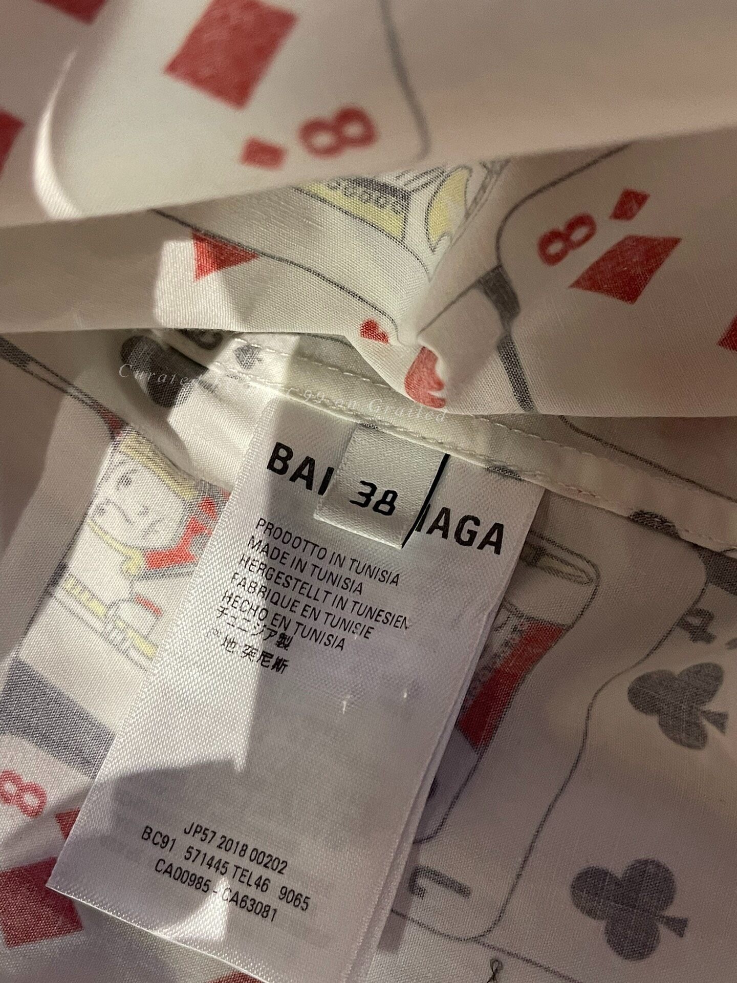 Balenciaga Poker Short-Sleeve Shirt — detail