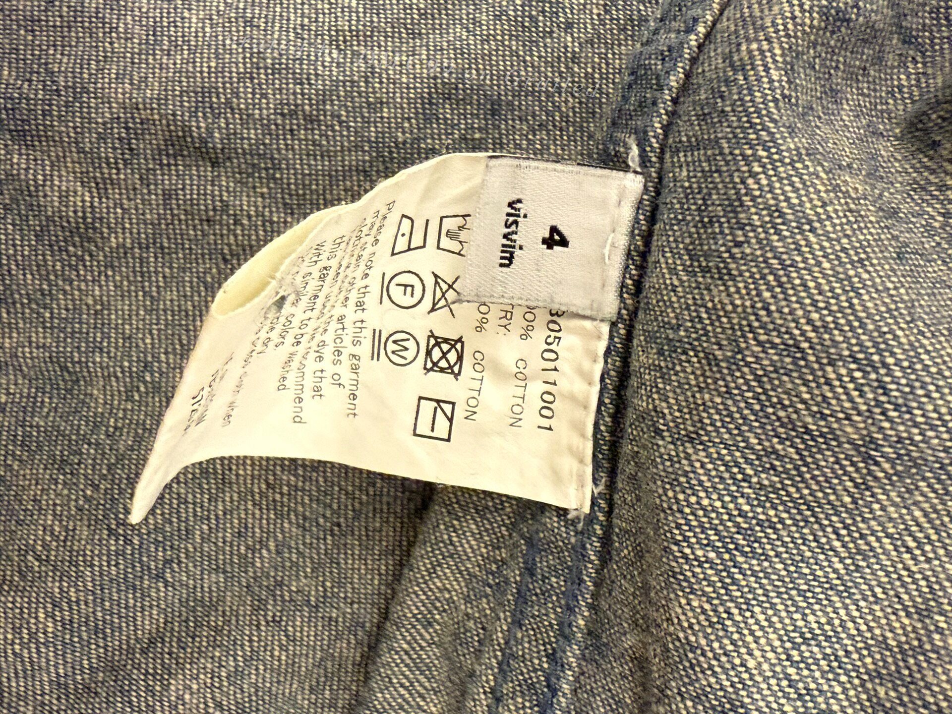 visvim 17SS Lhamo Bamboo Denim Shirt — detail